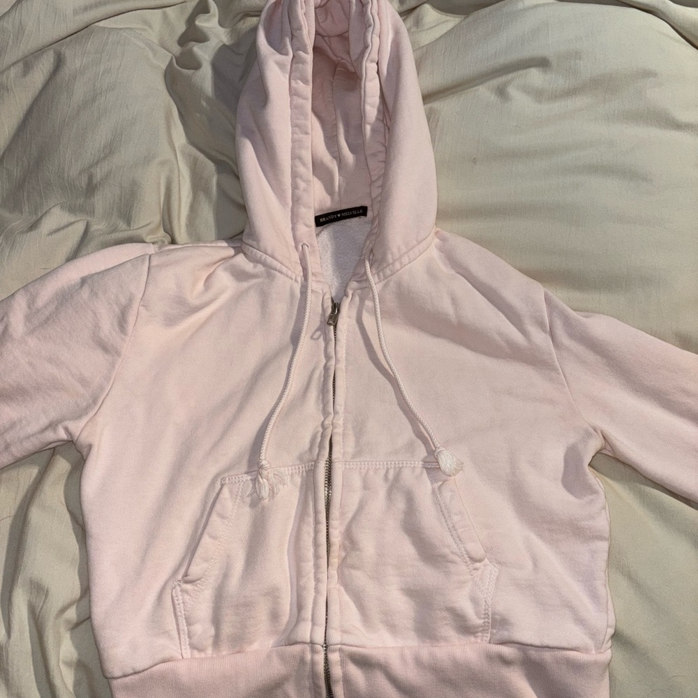 Light Pink Zip-Up Hoodie